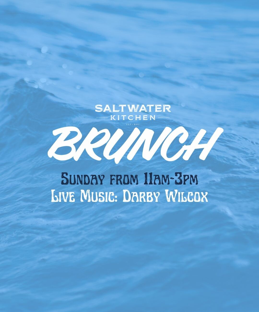 Join us for Brunch, booze and LIVE tunes from Darby Wilcox! ✨
#getsalty #gvlbrunch #brunchtime #gvlfood #saltwaterkitchen #easter #brunch